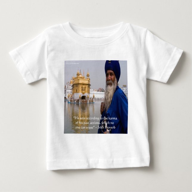 Sikh Aktien/Karma Proverb Baby T-shirt (Vorderseite)