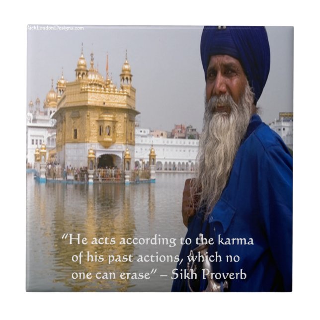 Sikh Aktien/Karma Proverb Fliese (Vorderseite)