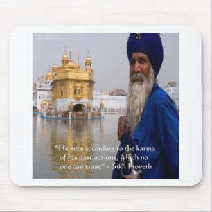 Sikh Aktien/Karma Proverb Mousepad
