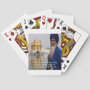 Sikh-Aktionen/Karma-Sprichwort Spielkarten