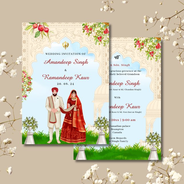 Sikh Hochzeit Einladung Sikh Hochzeitskarten (Von Creator hochgeladen)