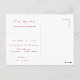 Sikh-Hochzeit RSVP | Anand Karaj Antwort-Postkarte Postkarte