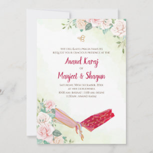 Sikh-Hochzeitseinladung & Anand-Karaj-Karten Einladung
