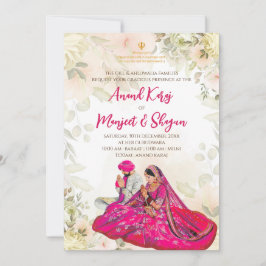 Sikh Hochzeitskarten & Anand Karaj lädt ein Einladung