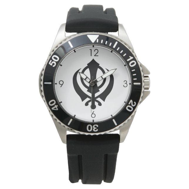 Sikh Khanda Armbanduhr (Vorderseite)