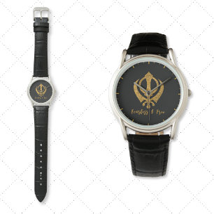 Sikh Khanda "Fearless & Free" Armbanduhr