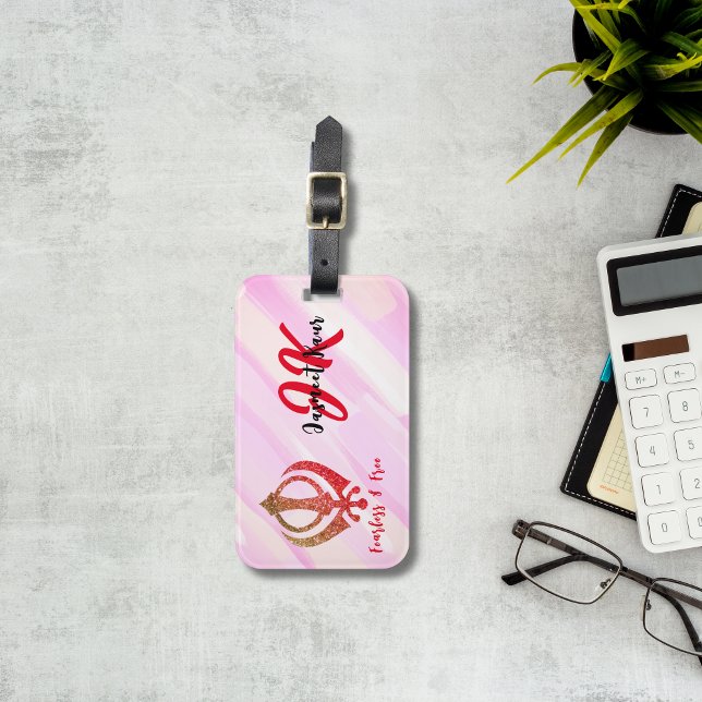 Sikh Khanda "Fearless & Free" Gepäckanhänger (Von Creator hochgeladen)