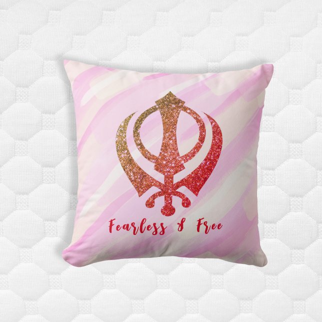 Sikh Khanda "Fearless & Free" Kissen (Von Creator hochgeladen)