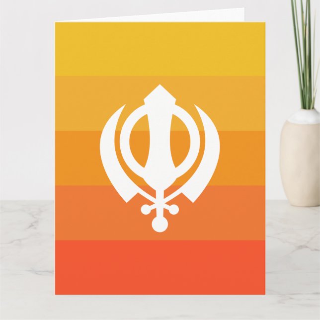 Sikh Khanda Symbol Grußkarte Karte (Vorderseite)