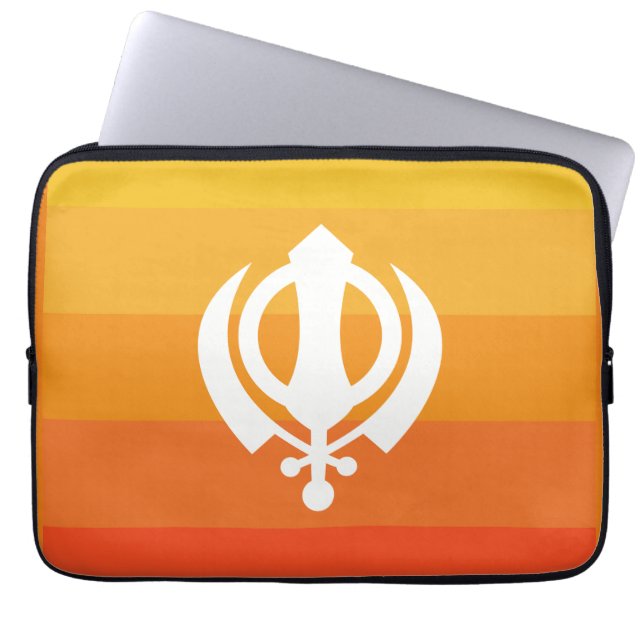 Sikh Khanda Symbol Laptop Sleeve (Vorderseite)