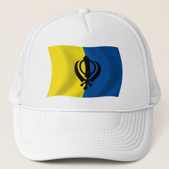 Sikhism Flag Hat Truckerkappe (Vorderseite)
