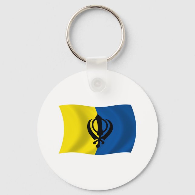 Sikhism Flag Schlüsselanhänger (Vorderseite)