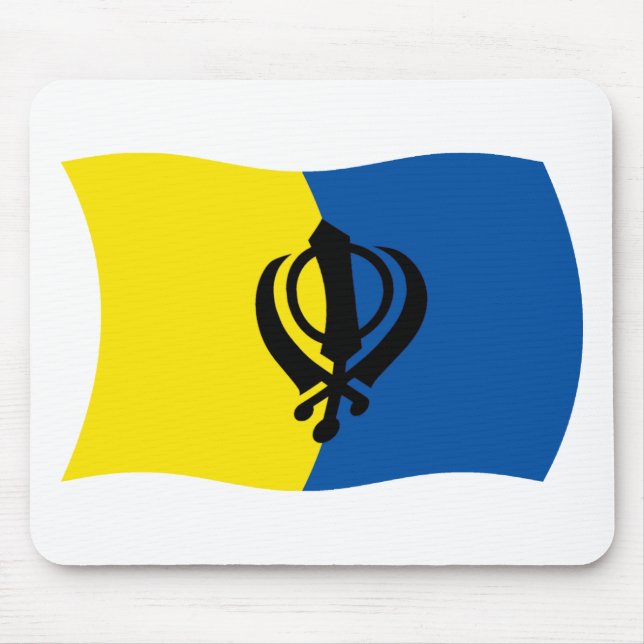 Sikhismus Flagge Mauspad (Vorne)