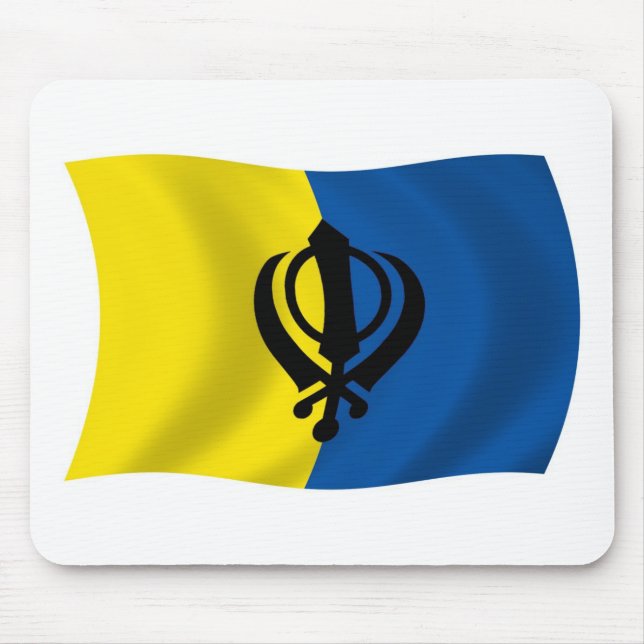Sikhismus Flagge Mauspad (Vorne)