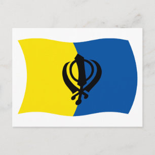 Sikhismus Flagge Postkarte