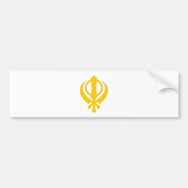 SikhKhanda Gold Autoaufkleber (Vorne)