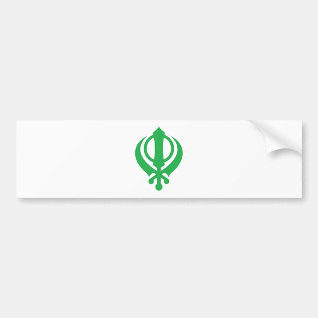 SikhKhanda Grün Autoaufkleber (Vorne)
