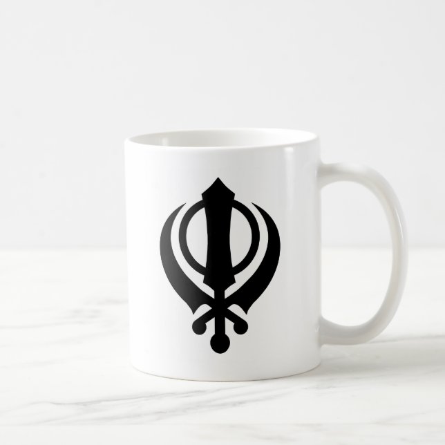 SikhKhanda Schwarzes Kaffeetasse (Rechts)