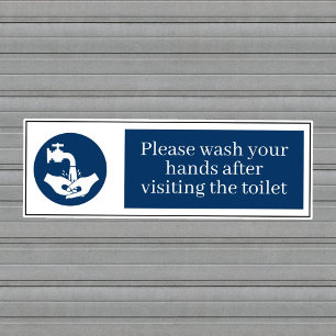S'Il Vous Plaît Laver Votre Sticker Toilette Mains