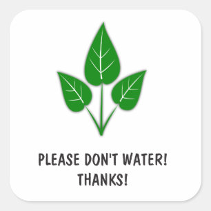 S'il vous plaît ne pas l'eau Stickers - Plantes