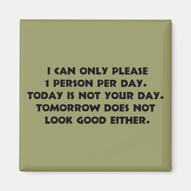 S'il vous plaît seulement 1 personne 2 aimant (Devant)