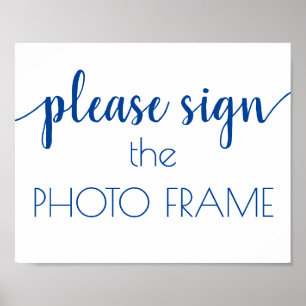 S'il vous plaît signer le cadre photo   Affiche de