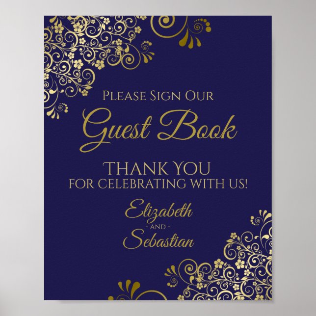 S'il vous plaît signer notre livre d'or Mariage bl (Devant)