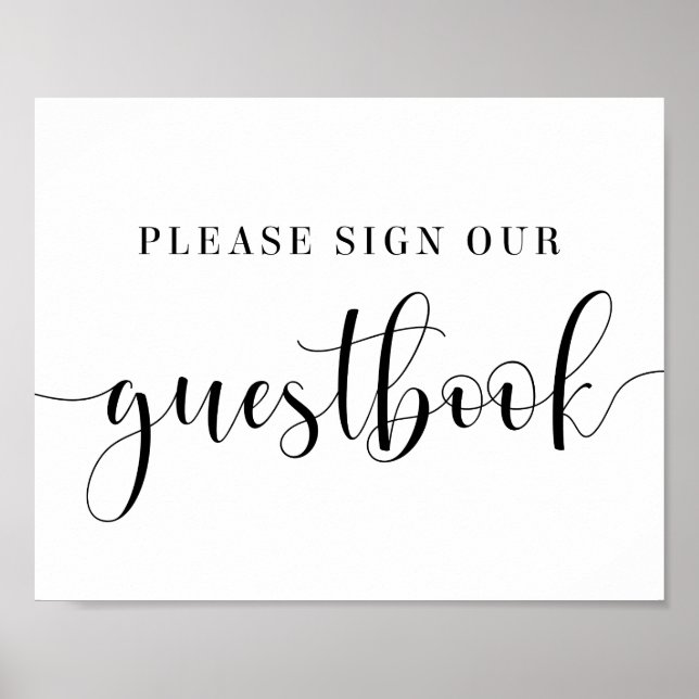 S'il vous plaît signer notre Mariage de livre d'or (Devant)