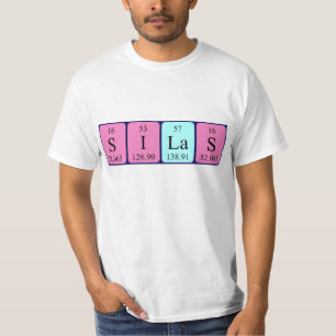 Silas Namen-Shirt periodischer Tabelle T-Shirt
