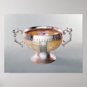 Silber angebrachte Perlmuttwassail Schüssel Poster