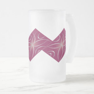 Silber auf Magenta Mattglas Bierglas