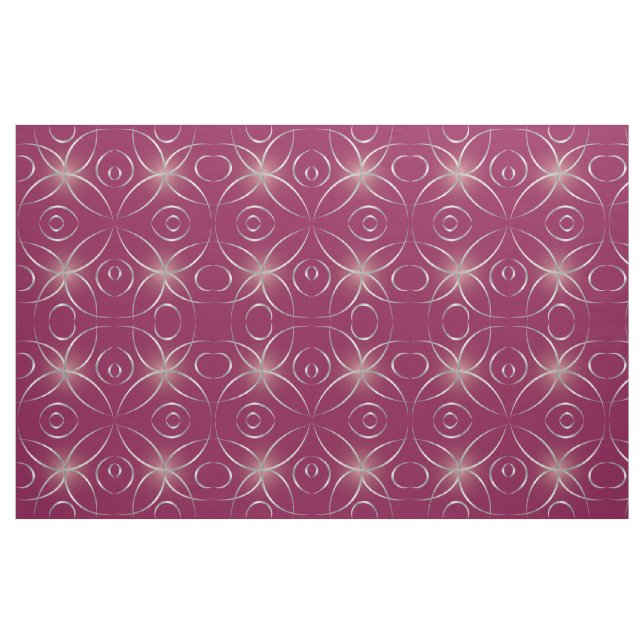 Silber auf Magenta Stoff (Fat Quarter (45,7 x 55,9 cm))