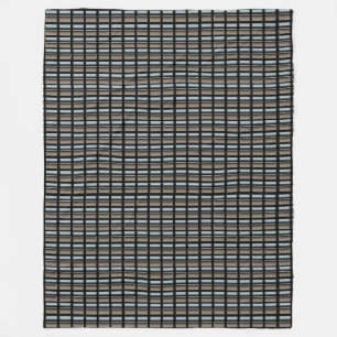 Silber auf schwarzem Fußboden Fleecedecke