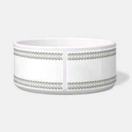 Silber auf weißem Pet Bowl Napf