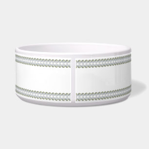 Silber auf weißer Haustier-Schüssel Napf