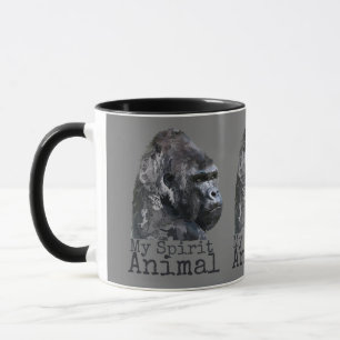 Silber Back Gorilla Spirit Tier Tasse