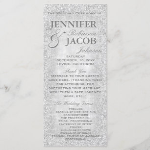 Silber beleuchtet Hochzeits-Programm Programm