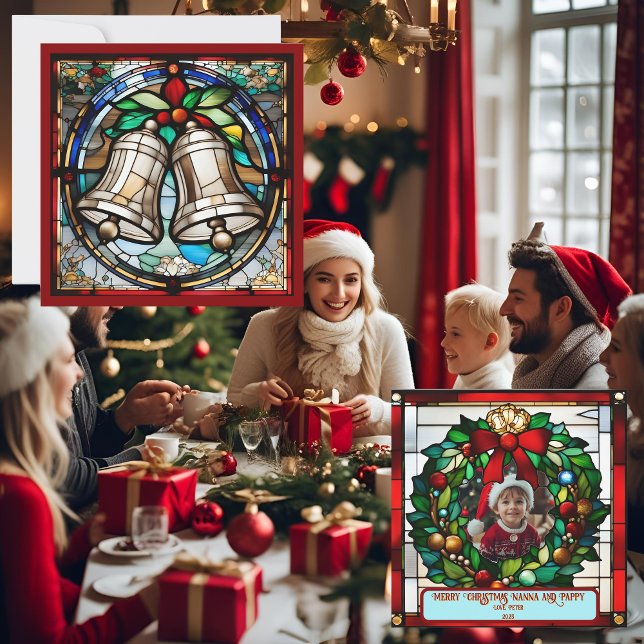 Silber Bells Imitats Festgläser Weihnachtskarte (Von Creator hochgeladen)