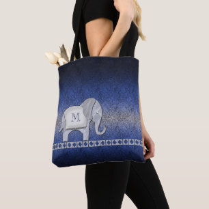 Silber/Blau-ID390 für Elephant Walk Monogram Tasche