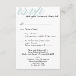 Silber blu gala formales Ereignis elegante UAWG Re Einladung
