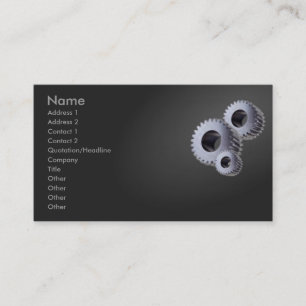 Silber Cogs Business Card Visitenkarte
