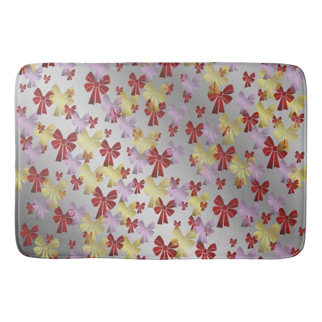 Silber, Dekoration, Geschenk, Bogen, Urlaub, Band, Badematte (Vorderseite)