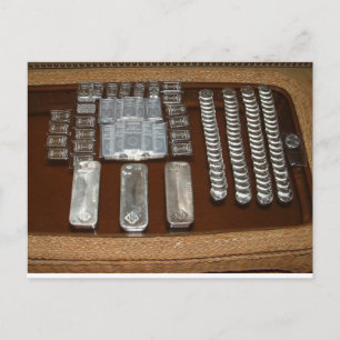 Silber des anderen weißen Metalls Postkarte