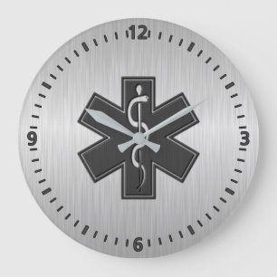 Silber des Sanitäter-EMT EMS Große Wanduhr