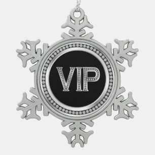 Silber-Diamant-VIP-Weihnachten Schneeflocken Zinn-Ornament