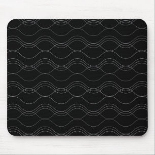 Silber, elegant, cool, modern, schlicht und wellen mousepad