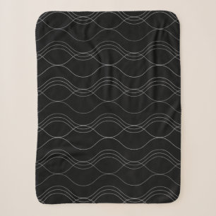 Silber, elegant, cool, modern, schlicht und wellen sherpadecke