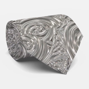 Silber eleganter viktorianischer Jugendstil Krawatte
