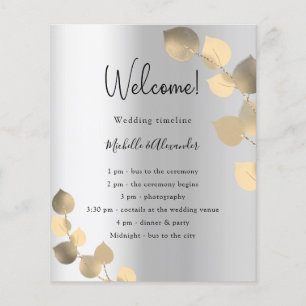 Silber-Eukalyptus goldene Hochzeitsprogramm Budget
