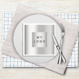 Silber-Firmenlogo Serviette